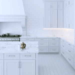 white nano cabinet from 4th road in kitchen